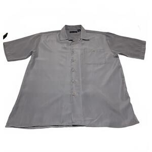 Vintage 90s Y2K GOCHU Men’s XL Gray Short Sleeve Casual Shirt Korea